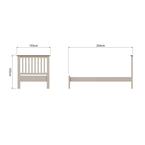 Roman Painted - Single Bed - Truffle