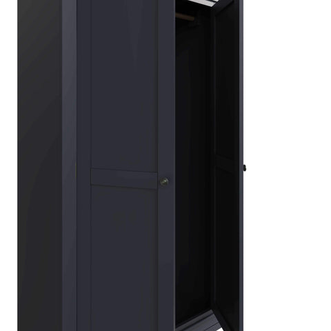Swayne 2 Door Full Hanging Wardrobe - Midnight Grey