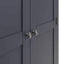 Swayne 2 Door Full Hanging Wardrobe - Midnight Grey