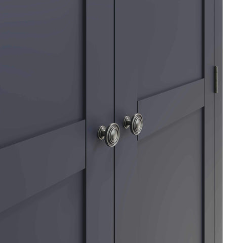 Swayne 2 Door Full Hanging Wardrobe - Midnight Grey