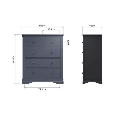 Swayne 2 Over 3 Chest - Midnight Grey