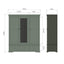Swayne 3 Door 2 Drawer Wardrobe - Cactus Green
