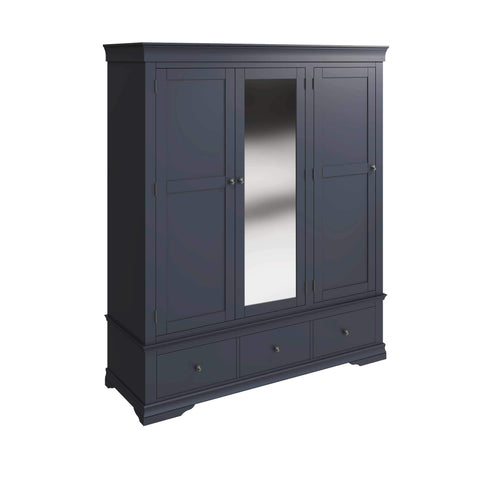 Swayne 3 Door 2 Drawer Wardrobe - Midnight Grey