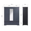 Swayne 3 Door 2 Drawer Wardrobe - Midnight Grey