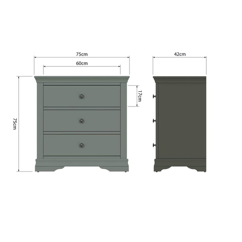 Swayne 3 Drawer Chest - Cactus Green