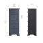 Swayne 5 Drawer Wellington - Midnight Grey