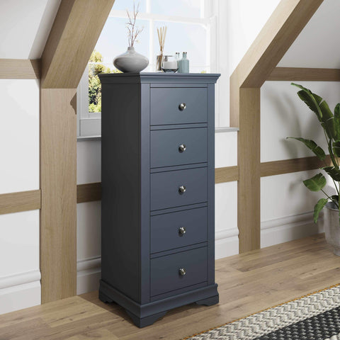 Swayne 5 Drawer Wellington - Midnight Grey