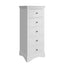 Swayne 5 Drawer Wellington - White