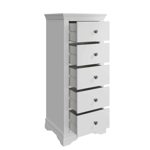 Swayne 5 Drawer Wellington - White