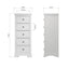 Swayne 5 Drawer Wellington - White