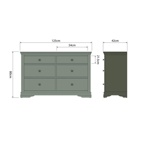 Swayne 6 Drawer Chest - Cactus Green