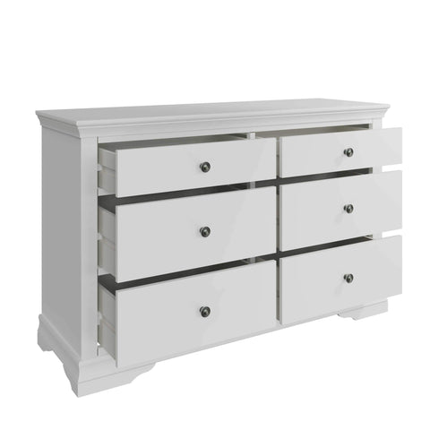 Swayne 6 Drawer Chest - White
