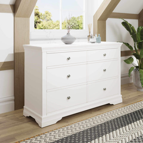 Swayne 6 Drawer Chest - White