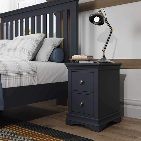 Swayne Bedside Cabinet - Midnight Grey