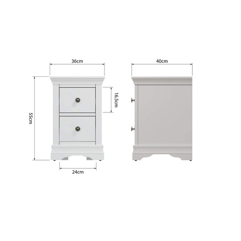 Swayne Bedside Cabinet - White