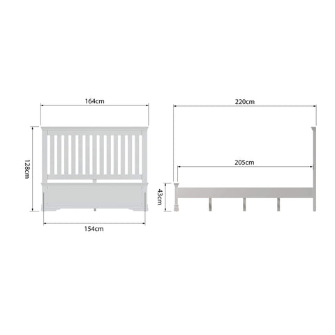 Swayne King Bed - White