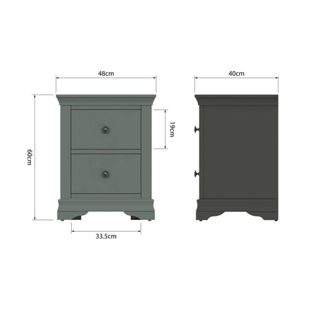 Swayne Large Bedside Cabinet - Cactus Green