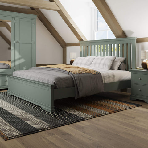 Swayne Super King Bed - Cactus Green