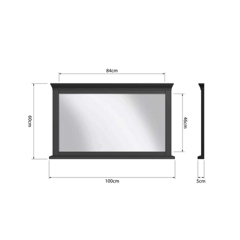 Swayne Wall Mirror - Midnight Grey