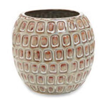 Yana Small Cream Textured Planter