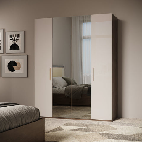 Zyra - Wardrobe 4 Dr (2 with Mirrors)